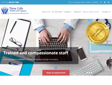 Tablet Screenshot of newlifehealthagency.com